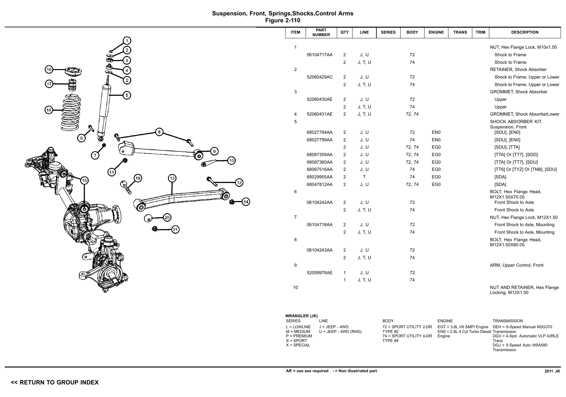 2011 Jeep Wrangler JK Parts Catalog - Exploded Diagrams & Part Numbers PDF - Image 2