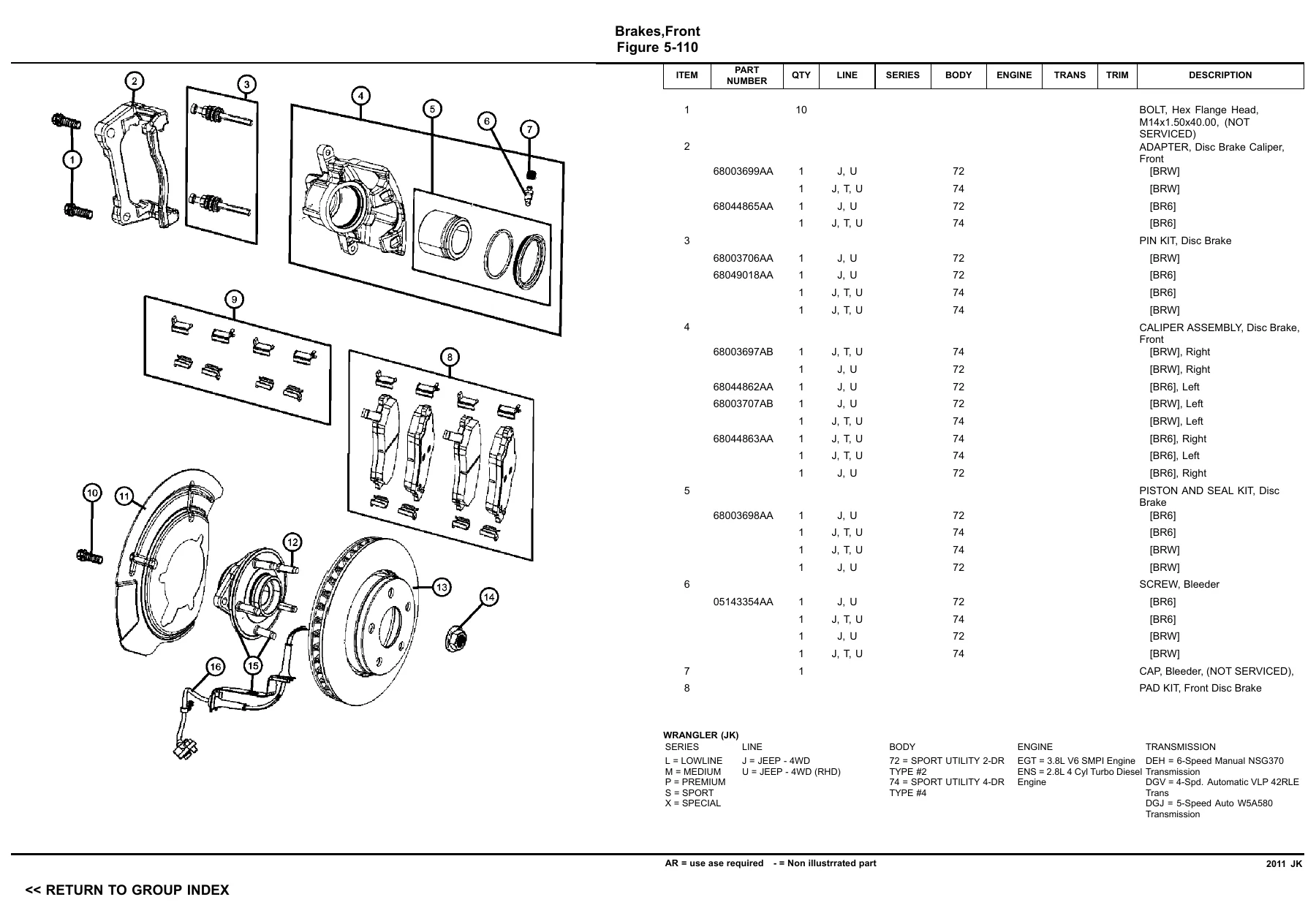 2011 Jeep Wrangler JK Parts Catalog - Exploded Diagrams & Part Numbers PDF - Image 3