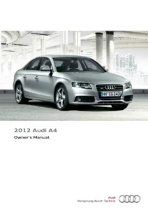 2012 Audi A4 Owner's Manual US Edition PDF Download