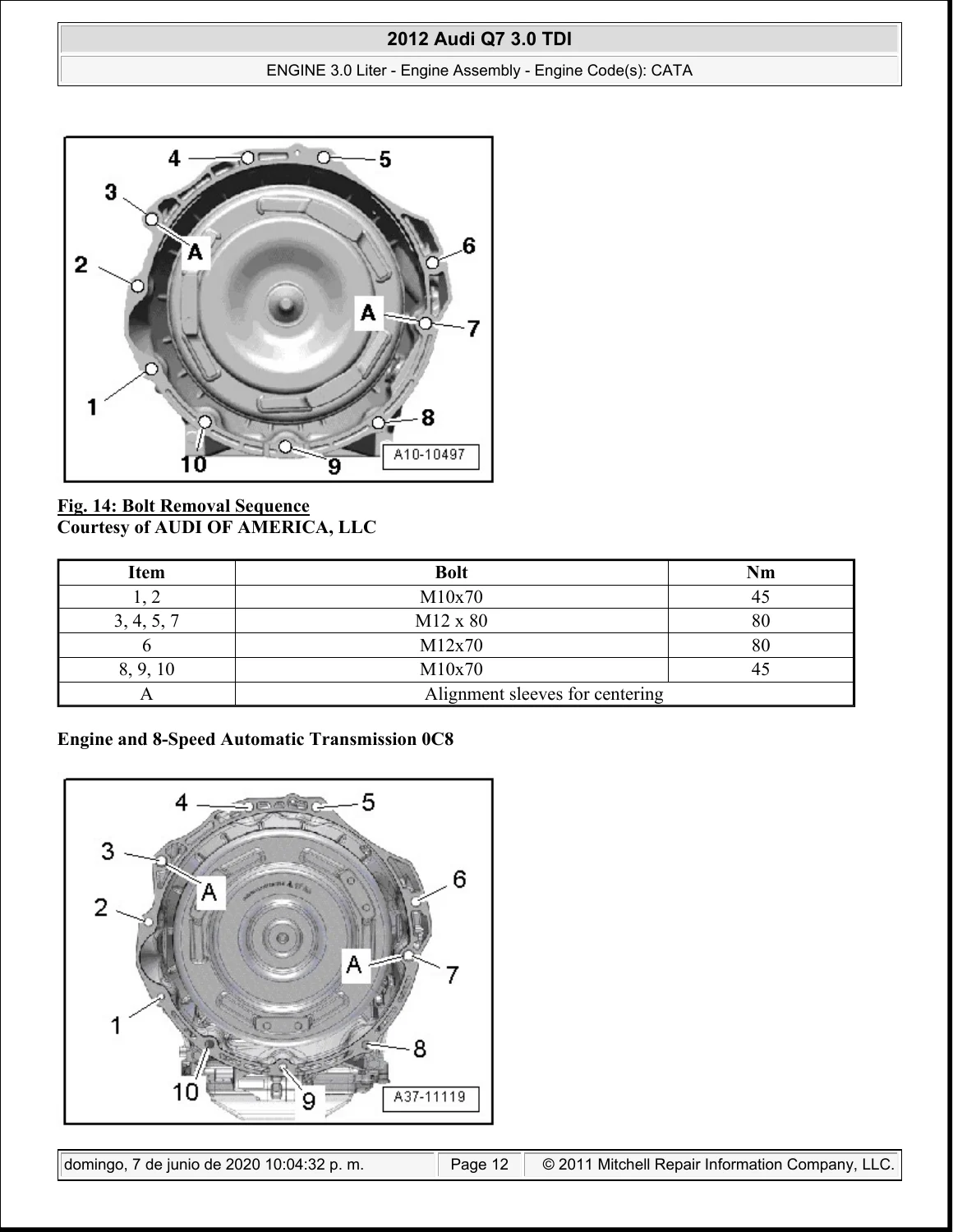 2012 Audi Q7 3.0 TDI Engine Service Repair Manual - CATA PDF - Image 3