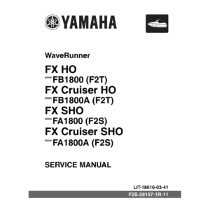 2012 Yamaha WaveRunner FX HO FX Cruiser HO FX SHO FX Cruiser SHO Service Manual