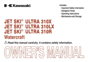 2013 Kawasaki Jet Ski Ultra 310X 310LX 310R Owner's Manual PDF Download
