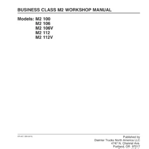 2015 Freightliner Business Class M2 100 106 106V 112 112V Workshop Manual STI-457 PDF