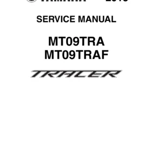 2015 Yamaha MT-09 Tracer MT09TRA MT09TRAF Service Manual