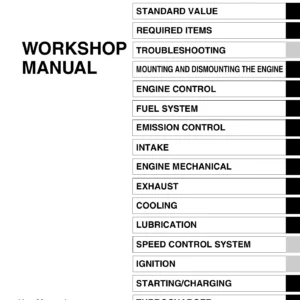 2017 Hino COE J05E Engine Workshop Manual - 155, 195, 155h & 195h