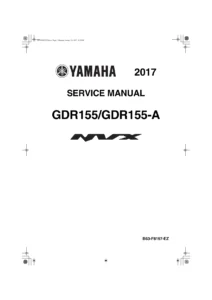 2017 Yamaha GDR155 NVX Service Manual - GDR155 & GDR155-A Repair Guide PDF