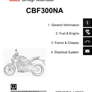 2018-2019 Honda CBF300NA Specific Shop Manual - CBF300NA-J CBF300NA-K Service Repair PDF