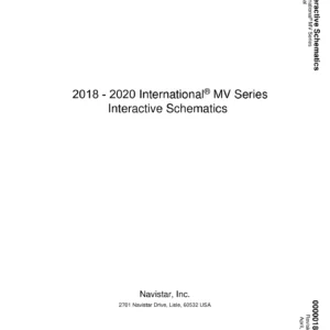 2018-2020 International MV Series Interactive Schematics Manual