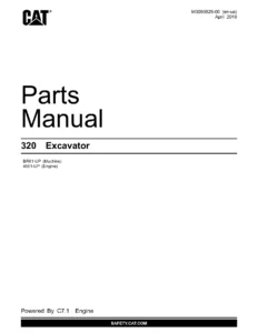 2018 Caterpillar 320 Excavator Parts Manual - M0090829-00 PDF