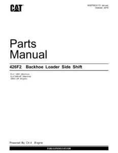 2018 Caterpillar 426F2 Backhoe Loader Side Shift Parts Manual M0076910-13