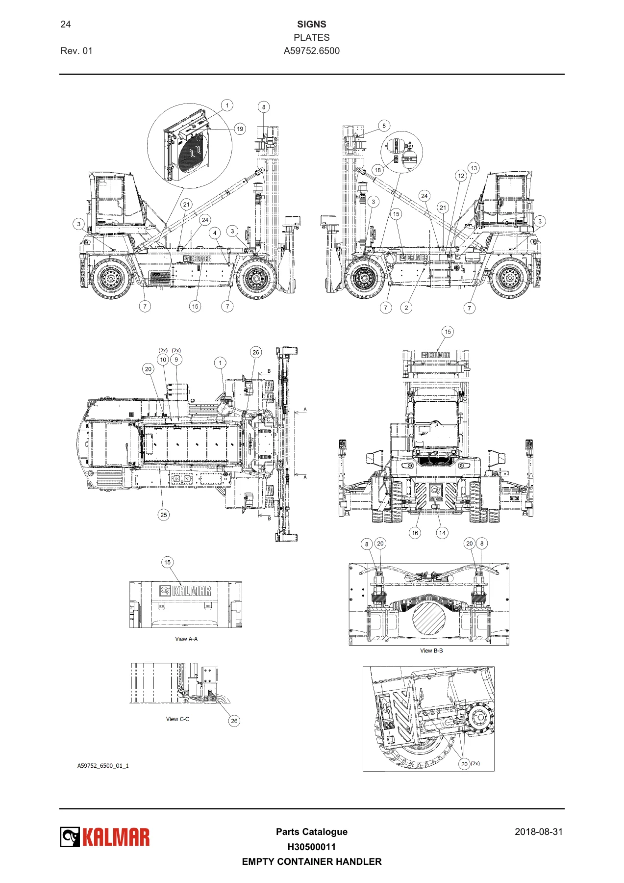 2018 Kalmar Empty Container Handler H30500011 Parts Catalogue PDF - Image 2