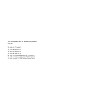 2020-2021 Husqvarna TE 250i TE 300i Repair Manual - Complete Workshop PDF