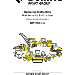 2020 BOMAG BW 213 D-5 Single Drum Roller Operating and Maintenance Manual