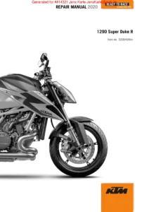2020 KTM 1290 Super Duke R Repair Manual 3206404en - PDF