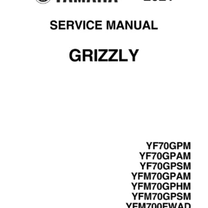 2021 Yamaha Grizzly YFM700 Service Manual PDF - BFE-F8197-E0 Workshop Repair Manual