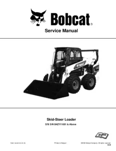 2022 Bobcat S76 Skid-Steer Loader Service Manual 7399012enUS - S/N B4ZY11001 & Above
