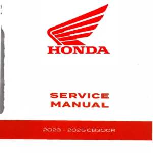 2023-2025 Honda CB300R Specific Service Manual - PDF Download