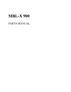 2024 Manitou MBL-X 900 Parts Manual - Illustrated Parts Catalog PDF
