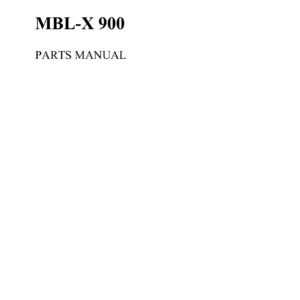 2024 Manitou MBL-X 900 Parts Manual - Illustrated Parts Catalog PDF