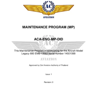 AC Aviation EMB-135BJ Legacy 600 Maintenance Program Issue 1 Revision 0 PDF