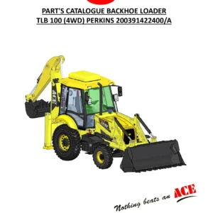 ACE TLB 100 4WD Backhoe Loader Parts Catalogue - Perkins 200391422400/A PDF