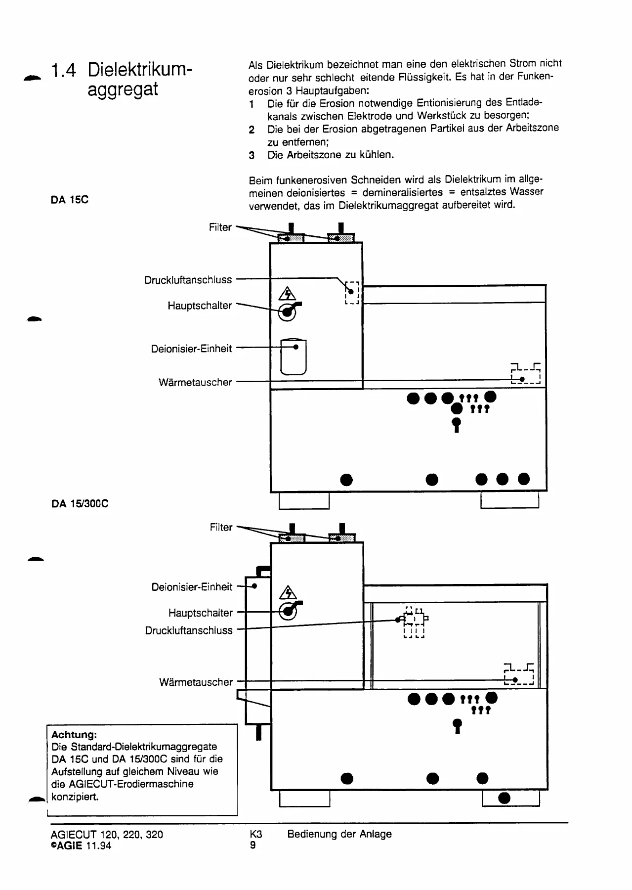 AGIE AGIECUT 120 220 320 Bedienungshandbuch β Handbuch fΓΌr Drahterosion, Wartung & Programmierung (PDF) - Image 3
