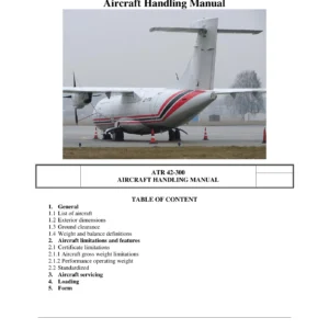 ATR 42-300 Aircraft Handling Manual - Cargo Configuration LY-ETM PDF