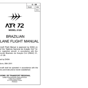 ATR 72-212A Aircraft Flight Manual (AFM) - 600 Version PDF Download
