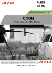 ATR 72-500 Cabin Crew Operating Manual (CCOM) 17 SEP 2021 Revision 17