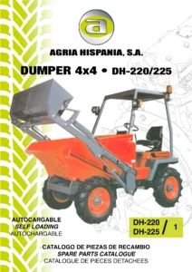 Agria DH-220 DH-225 Dumper 4x4 Spare Parts Catalogue PDF