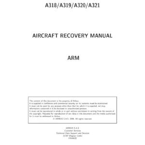 Airbus A318 A319 A320 A321 Aircraft Recovery Manual ARM - PDF Download
