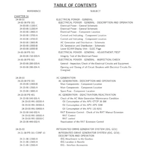 Airbus A318 A319 A320 A321 Chapter 24 Electrical Power Aircraft Maintenance Manual AES Rev 40 (2012)