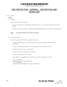 Airbus A318/A319/A320/A321 Fire Protection Maintenance Manual - PDF Download