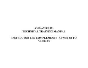 Airbus A319 A320 A321 V2500-A5 Technical Training Manual CFM56-5B to V2500 Instructor Complements
