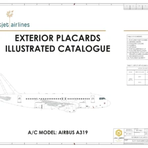 Airbus A319 A320 Exterior Placards Illustrated Catalogue – GetJet Airlines JCAERO/MODC/0728