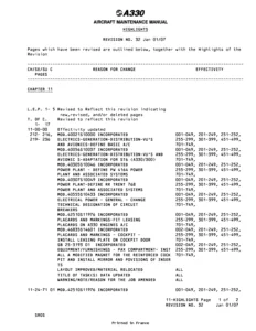 Airbus A330 Aircraft Maintenance Manual - Chapter 11 Placards & Markings Rev 32