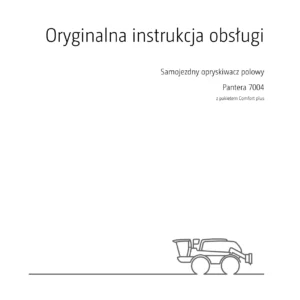 Amazone Pantera 7004 Instrukcja Obsługi PDF – Samojedzny Opryskiwacz Polowy Comfort plus MG7650