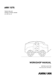 Ammann ARR 1575 Trench Roller Workshop Service Manual (From Serial No. 5572567)