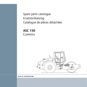 Ammann ASC 150 Cummins Tier 4i Single Drum Roller Spare Parts Catalogue - 4-P07268CU-ML