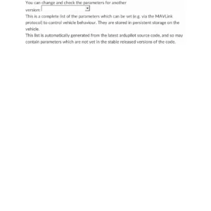 ArduPilot Plane V4.3.8 Complete Parameter List - Full MAVLink Parameter Reference PDF