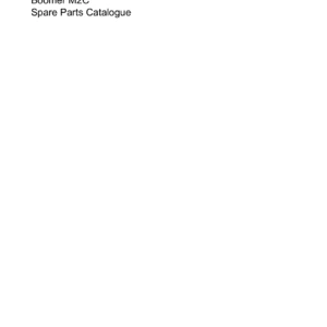 Atlas Copco Boomer M2C Spare Parts Catalogue 8999084700 PDF Download