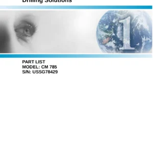 Atlas Copco CM 785 Parts Manual - Serial USSG78429 - PDF Download