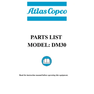 Atlas Copco DM30 Rotary Drill Parts Manual Serial 3649 Illustrated PDF