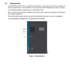 Atlas Copco GA 55 GA 75 GA 90 GA 55+ GA 75+ Manual de Instrucciones de Compresores de Tornillo con Inyección de Aceite