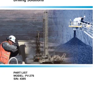 Atlas Copco PV-275 Drill S/N 4385 Parts List PDF Manual