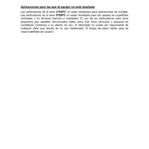 Atlas Copco PV270 270SPC 271SPC Manual de Operación y Mantenimiento - Perforadora - PDF