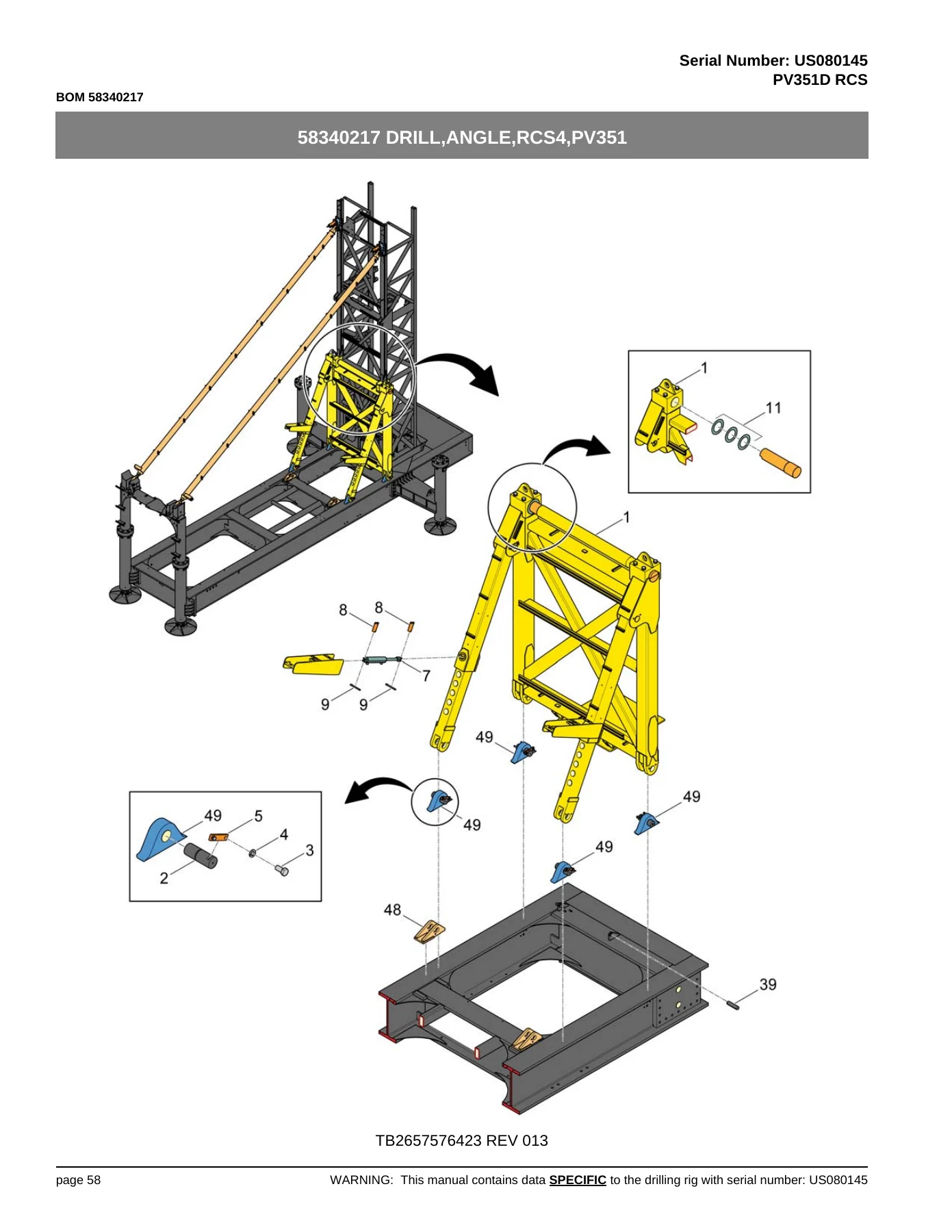 Atlas Copco PV351D RCS Drilling Rig Parts Manual - Full Part List PDF for Serial US080145 - Image 2