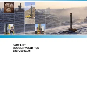Atlas Copco PV351D RCS Drilling Rig Parts Manual - Full Part List PDF for Serial US080145