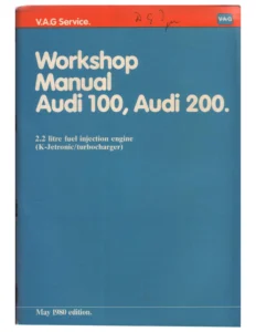 Audi 100 & Audi 200 2.2L K-Jetronic Turbo Engine Workshop Manual - May 1980 PDF