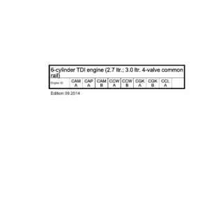 Audi 2.7L & 3.0L V6 TDI Common-Rail Engine Workshop Manual (2008-2014) - PDF